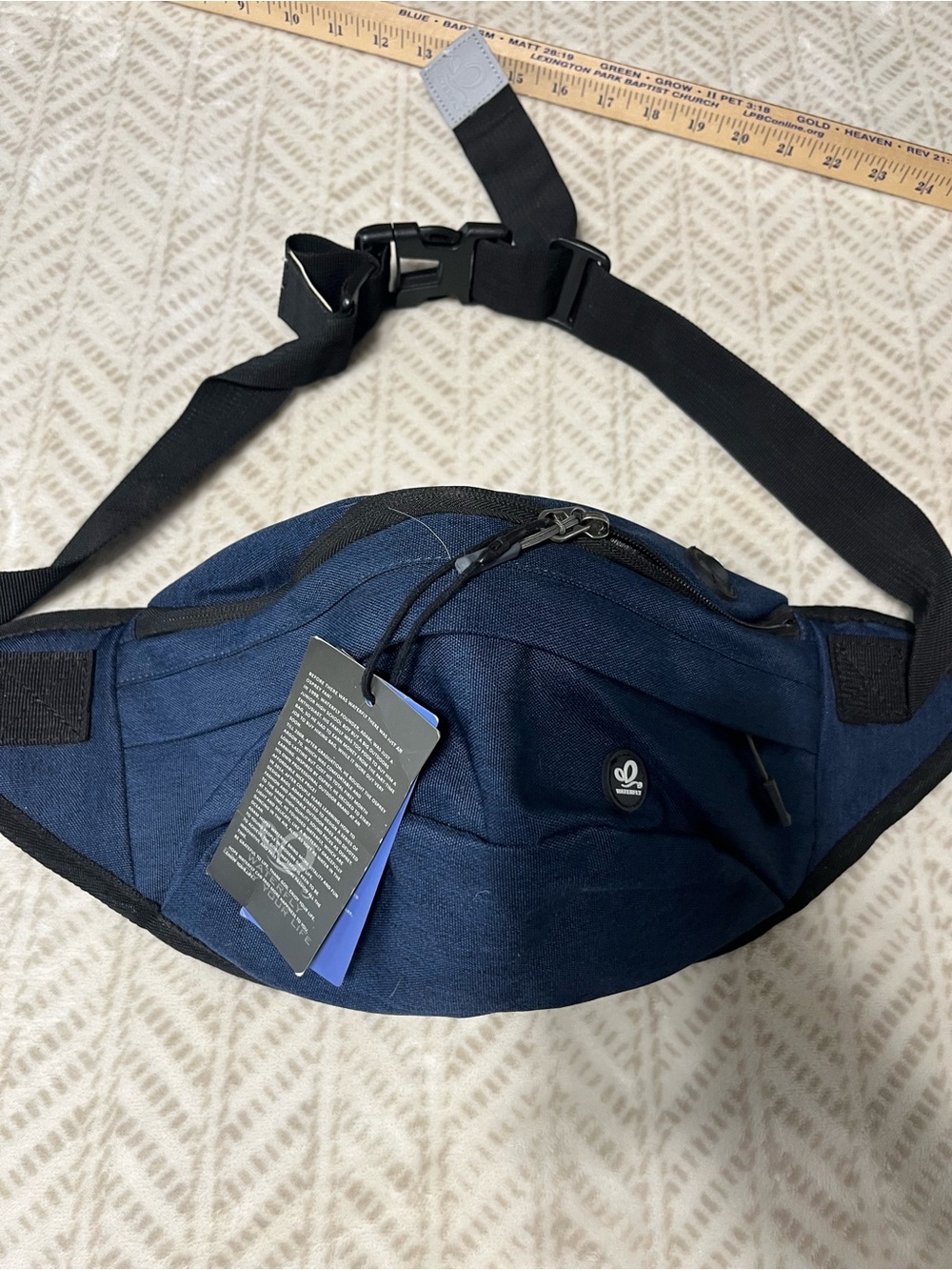 Prana Men's Dark Navy Belt Bag with Subtle Logo